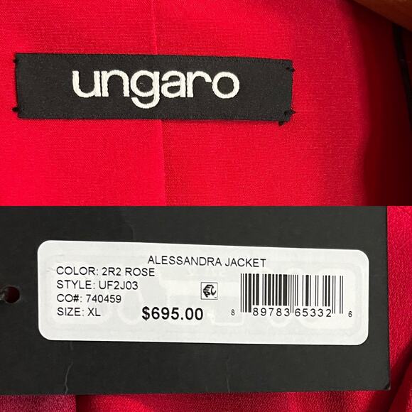 Emanuel Ungaro Red Blazer with Notched Lapels - Picture 7 of 13